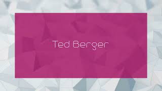 Ted Berger  appearance [upl. by Moneta]