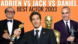 Adrien Brody Defeats Jack Nicholson amp Daniel DayLewis  Best Actor Oscar 2003 [upl. by Navert]