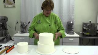 How to Stack A Three Tiered Cake [upl. by Eelreveb]