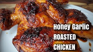 Honey garlic ROASTED CHICKEN Moist roasted chicken recipe [upl. by Dolorita]