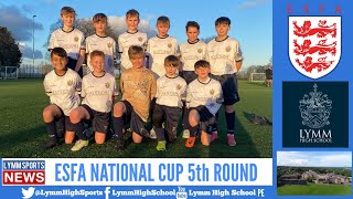 Lymm High Sport  ESFA National Playstation Schools Cup U12 Round 5  only 64 schools left [upl. by Jacinda]