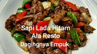 Sapi Lada Hitam  Tips Dagingnya Tetap Empuk  Black Pepper Beef Recipe  Nael Onion [upl. by Nylkoorb]