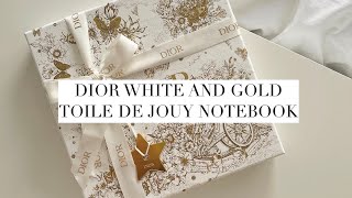 Dior White and Gold Toile De Jouy Notebook  Little Luxury Unboxing [upl. by Enyrhtak]