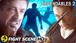 Sylvester Stallone vs JeanClaude Van Damme  THE EXPENDABLES 2  Fight Scene [upl. by Godding]