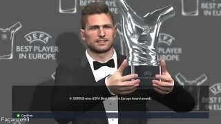 GIROUD wins UEFA Best Player in Europe Award PES 2015 [upl. by Irene708]