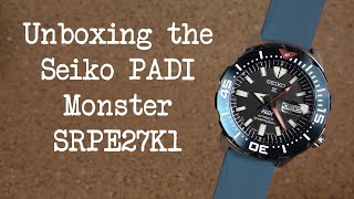 Seiko SRPE27K1 PADI Monster Unboxing [upl. by Lari]