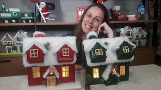 Casinha Natalina feita com caixa  Diy Decoração de Natal [upl. by Howe]