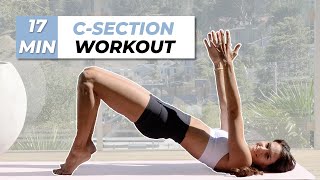 BEST CSECTION WORKOUT After Having A Baby WITH Stretching  Postnatal C Section Workout No Equip [upl. by Berwick]