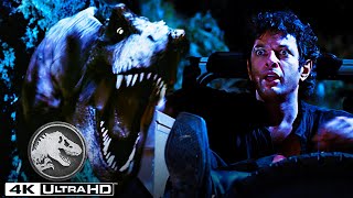 Jurassic Park  The T rex Chase In 4k HDR [upl. by Reine]