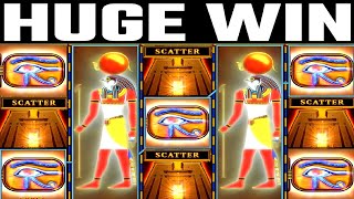 HUGE WIN  £130000 Win On Eye Of Horus Bookies Slot UK MerkurBlueprint [upl. by Azmuh837]