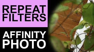 Repeat Filter In Affinity Photo  How To  ReApply  Extend Effect Range  Graphicxtras [upl. by Bronez719]