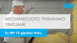 Mechanizuoto tinkavimo ypatumai su MP 75 gipsiniu tinku [upl. by Jammie]