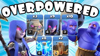 Ok Its a bit OVERPOWERED TH11 Golem Bowler Witch with Zap Quake  Best TH11 Attack Strategies [upl. by Handal]