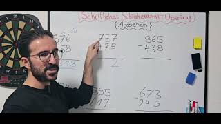 Schriftliches Subtrahieren mit Übertrag 3amp4 Klasse الطرح العمودي عن طريق الإستلافابتدائي mathe [upl. by Ainatnas898]