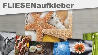 Alte Fliesen verschönern  Aufkleber für Bad und Küchenfliesen [upl. by Nanis181]