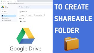 How to create Google Drive link to share files  To create shareable folder [upl. by Klarrisa951]