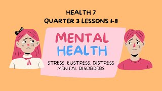 Mental Health Stress Eustress Distress Mental Disorders  Health 7  Q3  Lessons 18  MAPEH 7 [upl. by Eesyak]