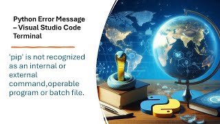 SOLVED pip is not recognized as an internal or external command  Visual Studio CodeTerminalcmd [upl. by Arahsat551]