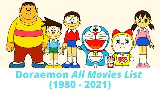 Doraemon All Movies List 1980  2021  Doraemon and Nobita Movies  Mr Dark Mind [upl. by Jerad778]