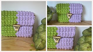 Bolsa Bicolor Tejida a Crochet [upl. by Nywra]