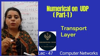 Lec47Numerical on UDP Header [upl. by Erehs]