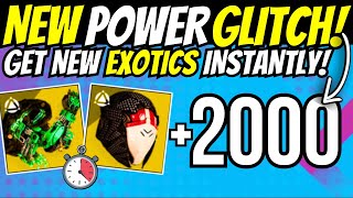 New POWER amp EXOTIC GLITCH How to Power Level to 2000 amp Get New Exotics In Destiny 2 THE FINAL SHAPE [upl. by Remlap]