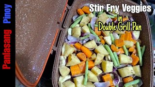 Stir Fry Veggies in Double Grill Pan [upl. by Aknayirp]