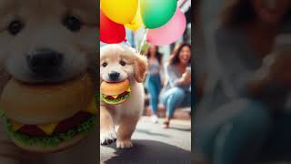 Kitten Races with Hamburger Amidst on Street cat viral [upl. by Annamaria821]