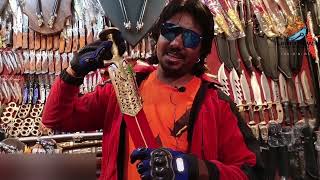 Indian Sword Market Pushkar New Weapon तलवारे बंदूक छुरा छुरीMarket in India [upl. by Eaj]