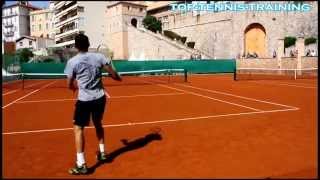 Nicolas Almagro Hitting Court Level View HD [upl. by Karry396]