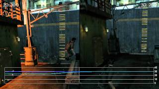 Uncharted 3 2D vs 3D FrameRate Tests [upl. by Sheepshanks]