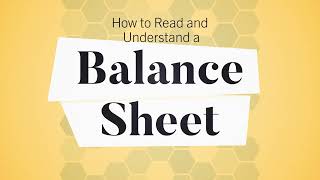 How to Read and Understand a Balance Sheet  Business Explained [upl. by Akener352]