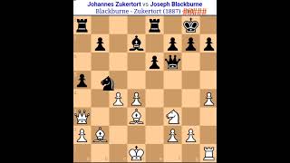 Johannes zukertort vs Joseph Blackburne zukertort Chess game zukertort amazing chesschess [upl. by Lirbij473]