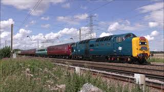 55009 Alycidon on the Capital Deltic Reprise charter near Hitchin and Hadley Wood 290723 [upl. by Ellatsirhc]