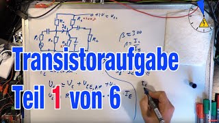 Transistor Emitterschalter Teil 1 von 6 Ausgangsseite IC Maschengleichung [upl. by Hoy]