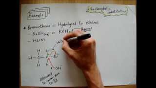 QUICK CHEM 36  Nucleophilic Substitution Hydrolysis of Halogenoalkane [upl. by Auria]