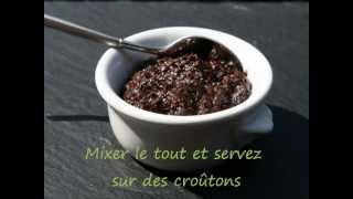 Recette  Tapenade olives noires  Recipes  Tapenade black olive [upl. by Aynuat702]