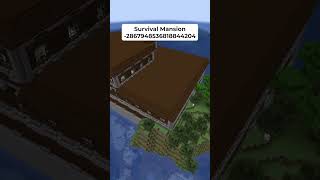 Minecraft 120 Seed  Woodland Mansion on a Survival Island shorts [upl. by Eelannej661]