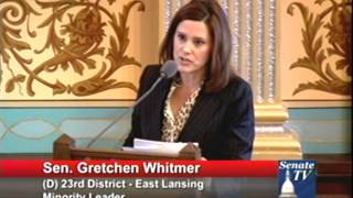 Republicans Try to Silence Senator Gretchen Whitmer As She Speaks Out on AntiWomen Legislation [upl. by Aneala655]