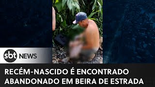 Recémnascido é encontrado abandonado em beira de estrada na Grande SP  SBTNewsnaTV 260423 [upl. by Amikat762]