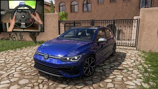 Volkswagen Golf R 2022  Realistic Driving  Forza Horizon 5 Steering Wheel [upl. by Kohl]