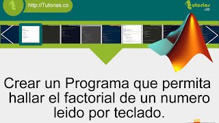 ciclo for – matLab factorial de un numero [upl. by Averat]