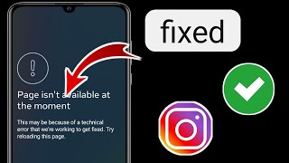 Page isnt available right now Instagram  Fix Page isnt available right now Instagram problem [upl. by Huntingdon]