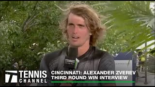 Alexander Zverev Preaches Patience amp Short Memory Cincinnati 3R Win [upl. by Auqkinahs548]