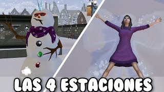 PATINAJE SOBRE HIELO Y MUÑECOS DE NIEVE  Los Sims 4 y las Cuatro estaciones [upl. by Yelsnia184]