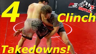 4 CLINCH Takedowns to Destroy your Opponents [upl. by Faline]