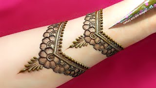 Diwali special mehndi design  easy front hand mehndi  mehndi design  mehndi ka design  Mehndi [upl. by Freyah]