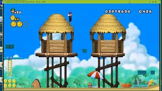 NSMBW Custom Level Mario Custom Level Beach  New Super Mario Bros Wii [upl. by Sixele]