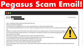 Pegasus Scam Email  Dont Be Fool [upl. by Uaerraj571]