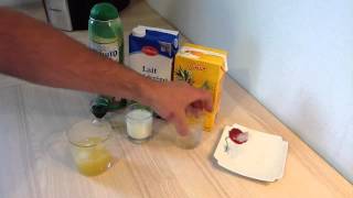 Faire un cocktail Fraîcheur Oasis  cocktail maison à base de jus dananas menthe et lait [upl. by Jack]